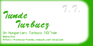 tunde turbucz business card